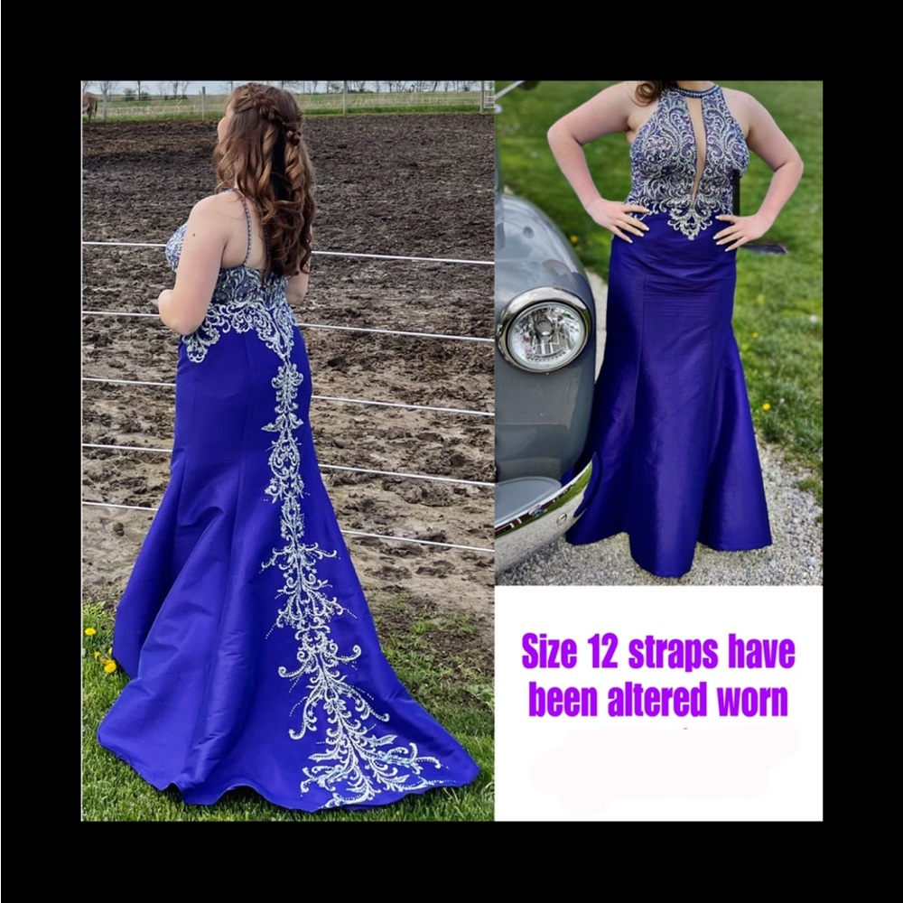 Vibrant purple prom dress